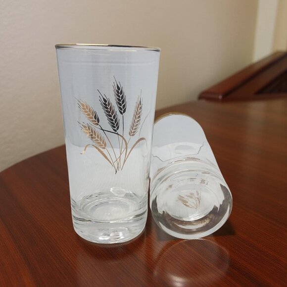 Vintage Homer Laughlin Wheat Pattern Drink Glass Set - Picture 5 of 10